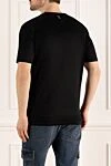 Black cotton T-shirt for men Billionaire - logo print. 100% cotton. Country of manufacture: Italy. Care: specialized cleaning - photo 4