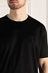 Billionaire Black cotton T-shirt for men - logo print. 100% cotton. Country of manufacture: Italy. Care: specialized cleaning - photo 5