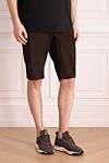 Zilli Brown cotton and silk shorts for men - 94% cotton, 4% silk, 2% elastane. Fastener: zipper, button. Three side pockets, two back pockets. Country of manufacture: Italy. Care: specialized cleaning - photo 3