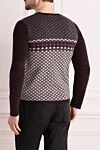 Brown wool jumper for men Gucci - Geometric pattern. 100% cashmere. Country of manufacture: Italy. Care: specialized cleaning - photo 4