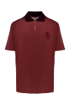 Billionaire Cotton long sleeve polo red for men - Logo embroidery. Long sleeve. 100% cotton. Buttons. Country of manufacture: Italy. Care: specialized cleaning - photo 1