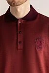 Billionaire Cotton long sleeve polo red for men - Logo embroidery. Long sleeve. 100% cotton. Buttons. Country of manufacture: Italy. Care: specialized cleaning - photo 5