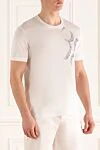 Billionaire White cotton T-shirt for men - logo print. 100% cotton. Country of manufacture: Italy. Care: specialized cleaning - photo 3