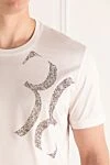 Billionaire White cotton T-shirt for men - logo print. 100% cotton. Country of manufacture: Italy. Care: specialized cleaning - photo 5