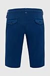 Men's summer shorts in deep blue with flap pockets Zilli - 94% cotton, 4% silk, 2% elastane. Fastener: zipper, button. Three side pockets, two back pockets. Country of manufacture: Italy. Care: specialized cleaning - photo 6