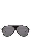 Dior Black men's metal and plastic sunglasses for sun protection - fantasy shape of the Frame. UV protection, scratch protection, case included. plastic, metal. Country of manufacture: Italy. Care: specialized cleaning - photo 1