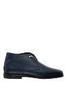 Zilli Men's boots made of leather and crocodile skin blue - Contrasting leather inserts. 90% leather 10% crocodile skin. Lace-up. Sole Height: 2 cm. Outsole: Other materials. Country of manufacture: Italy. Care: specialized cleaning - photo 1