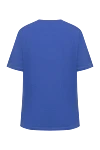 Blue cotton T-shirt for men Bilancioni - logo print. 100% cotton. Country of manufacture: Italy. Care: specialized cleaning - photo 6