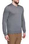 Bilancioni Gray cotton jumper for men - 100% cotton. Country of manufacture: Italy. Care: specialized cleaning - photo 3