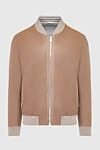 Bilancioni Beige leather jacket for men - Embossed pattern. 100% leather. Closure: Zipper. Two side pockets. Lining: Nylon, polyamide. Country of manufacture: Italy. Care: specialized cleaning - photo 1