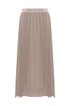 Women's beige skirt with asymmetry Peserico - asymmetry. 100% polyester. elastic belt. Country of manufacture: Italy. Care: specialized cleaning - photo 6