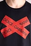 Dolce & Gabbana Футболка з бавовни чорна чоловіча - логотип. 100% бавовна. Країна виробник: Італія. Догляд: спеціалізоване чищення - фото 5