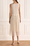 Women's beige cashmere dress with a pleated skirt Brunello Cucinelli - sleeveless, pleated. cashmere. Country of manufacture: Italy. Care: specialized cleaning - photo 4