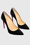 Christian Louboutin Black suede shoes for women - logo on the insole. suede. Heel height: 12 centimeters. Country of manufacture: Italy. Care: specialized cleaning - photo 3