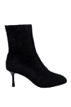 Max&Moi Black wool boots for women - textured surface. wool. Heel height: 7 centimeters. Fastener: elastic insert. Country of manufacture: Italy. Care: specialized cleaning - photo 1