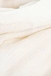 Beige wool and silk scarf for women Max&Moi - embroidery with a contrasting thread. 50% wool, 50% silk. Country of manufacture: Italy. Care: specialized cleaning - photo 4