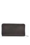 Men's clutch bag made of genuine leather brown Serapian - Structural leather, brand logo. 100% genuine leather. Closure: Zipper. Two compartments. Country of manufacture: Italy. Care: specialized cleaning - photo 4