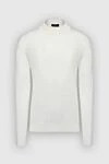 Cesare di Napoli White wool and cashmere turtleneck jumper for men - High collar stand. 70% wool, 30% cashmere. Country of manufacture: Italy. Care: specialized cleaning - photo 1