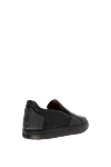 Sneakers in leather and alligator black for men Tardini - textured leather, leather inserts. top height 8 cm. alligator skin, leather. lacing. height 2cm. Country of manufacture: Italy. Care: specialized cleaning - photo 4