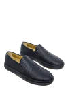 Tardini Black alligator leather slip-ons for men - textured leather. top height 8 cm. alligator skin. lacing. Country of manufacture: Italy. Care: specialized cleaning - photo 3