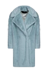 Il Cappottino Women's blue acrylic and polyester fur coat - 80% acrylic, 20% polyester. Closure: hooks. two pockets. Country of manufacture: Italy. Care: specialized cleaning - photo 1