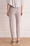 Women's cashmere pants gray Fleur de Paris - cashmere. elastic belt. Country of manufacture: Italy. Care: specialized cleaning - photo 4