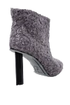 Women's gray leather boots with a textured surface Stephen Venezia - contrast heel. leather, fur. Heel height: 12 centimeters. Country of manufacture: Italy. Care: specialized cleaning - photo 4