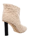 Women's beige leather boots with a textured surface Stephen Venezia - contrast heel. leather, fur. Heel height: 12 centimeters. Country of manufacture: Italy. Care: specialized cleaning - photo 4