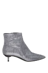 Stephen Venezia Women's gray leather boots with a checkered pattern - checkered pattern. leather. Heel height: 3 centimeters. Country of manufacture: Italy. Care: specialized cleaning - photo 1