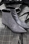 Stephen Venezia Women's gray leather boots with a checkered pattern - checkered pattern. leather. Heel height: 3 centimeters. Country of manufacture: Italy. Care: specialized cleaning - photo 7