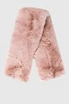 Intuition Women's fur collar scarf pink - 100% natural fur. Country of manufacture: Italy. Care: specialized cleaning - photo 3