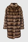 Fabio Gavazzi Women's brown sable fur coat - 100% natural sable fur. Closure: hooks. two side pockets. Country of manufacture: Italy. Care: specialized cleaning - photo 1