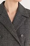 Dior Платье без рукавов с поясом из шерсти серого цвета - меланж. 100% натуральная шерсть. пуговицы, пояс. два боковых кармана. Страна производитель: Франция. Уход: специализированная чистка - фото 5