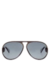 Dior Men's gray metal and plastic sunglasses for sun protection - fantasy shape of the Frame, logo on the temple. UV protection, scratch protection, case included. plastic, metal. Country of manufacture: Italy. Care: specialized cleaning - photo 1