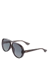 Dior Men's gray metal and plastic sunglasses for sun protection - fantasy shape of the Frame, logo on the temple. UV protection, scratch protection, case included. plastic, metal. Country of manufacture: Italy. Care: specialized cleaning - photo 3