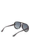 Men's gray metal and plastic sunglasses for sun protection Dior - fantasy shape of the Frame, logo on the temple. UV protection, scratch protection, case included. plastic, metal. Country of manufacture: Italy. Care: specialized cleaning - photo 4