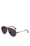 Brown men's metal and plastic sunglasses for sun protection Tom Ford - contrast Frame. UV protection, scratch protection, case included. plastic, metal. Country of manufacture: Italy. Care: specialized cleaning - photo 2