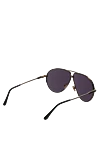 Tom Ford Brown men's metal and plastic sunglasses for sun protection - contrast Frame. UV protection, scratch protection, case included. plastic, metal. Country of manufacture: Italy. Care: specialized cleaning - photo 3