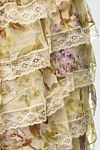 Zimmermann Beige silk skirt for women - floral pattern, lace. 100% silk. elastic belt. Country of manufacture: Italy. Care: specialized cleaning - photo 5