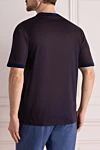 Cotton T-shirt blue for men Cesare di Napoli - 100% cotton. Country of manufacture: Italy. Care: specialized cleaning - photo 4