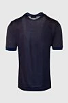 Cotton T-shirt blue for men Cesare di Napoli - 100% cotton. Country of manufacture: Italy. Care: specialized cleaning - photo 6