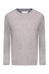 Brunello Cucinelli Джемпер из шерсти, кашемира и шелка серый мужской - 60% шерсть, 30% кашемир, 10% шёлк. Страна производитель: Италия. Уход: специализированная чистка - фото 1