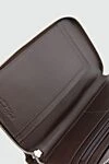 Cesare di Napoli Men's brown alligator leather clutch - Textured leather. 100% alligator skin. Closure: Zipper. Two compartments. Country of manufacture: Italy. Care: specialized cleaning - photo 5