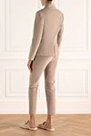 Beige cotton and elastane pantsuit for women Peserico - vent, contrasting buttons. 99% cotton, 1% elastane. buttons, zipper. two side pockets, chest pocket. Country of manufacture: Italy. Care: specialized cleaning - photo 4