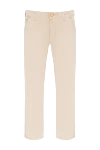 Jacob Cohen Men's beige cotton and elastane trousers - 97% cotton, 3% elastane. zipper, button,. two side pockets, two back pockets. Country of manufacture: Italy. Care: specialized cleaning - photo 1