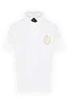 Billionaire Cotton polo white for men - Brand logo embroidery. 100% cotton. Buttons. Country of manufacture: Italy. Care: specialized cleaning - photo 1