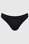 Organic Basics Women's classic thong panties black - cotton, elastane. Country of manufacture: Italy. Care: specialized cleaning - photo 1