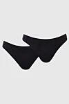 Organic Basics Women's classic thong panties black - cotton, elastane. Country of manufacture: Italy. Care: specialized cleaning - photo 3