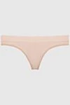 Organic Basics Women's classic thong panties beige - cotton, elastane. Country of manufacture: Italy. Care: specialized cleaning - photo 1