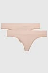 Organic Basics Women's classic thong panties beige - cotton, elastane. Country of manufacture: Italy. Care: specialized cleaning - photo 3